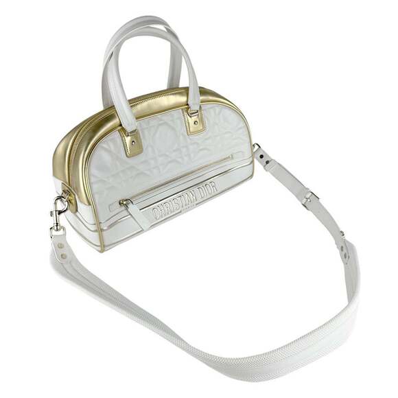CHRISTIAN DIOR White Leather Shoulder Bag - Picture 10 of 13